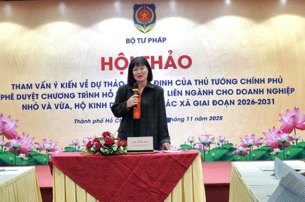 Hỗ trợ pháp lý liên ngành: động lực để doanh nghiệp vừa và nhỏ, hộ kinh doanh, hợp tác xã phát triển bền vững